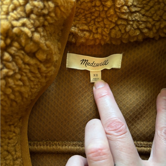 NWOT Faux Shearling Half-Zip Pullover - Picture 4 of 4